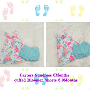 Carter's Sundress and Cuffed Bloomer/Shorts 6-9M